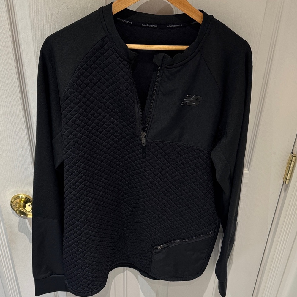 New Balance Black Quilted Pullover